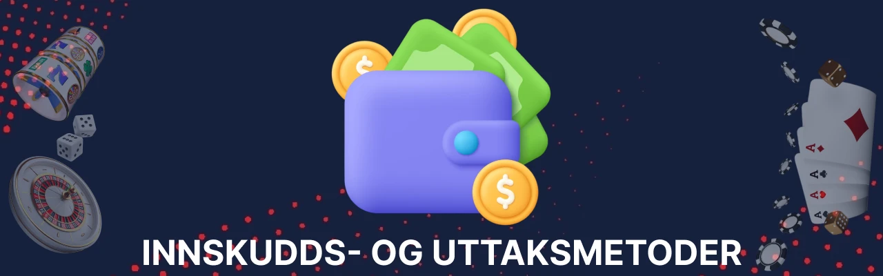 Innskudds og uttaksmetoder hos rizk nettcasino