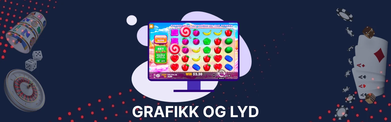 Grafikk og lyd i sweet bonanza